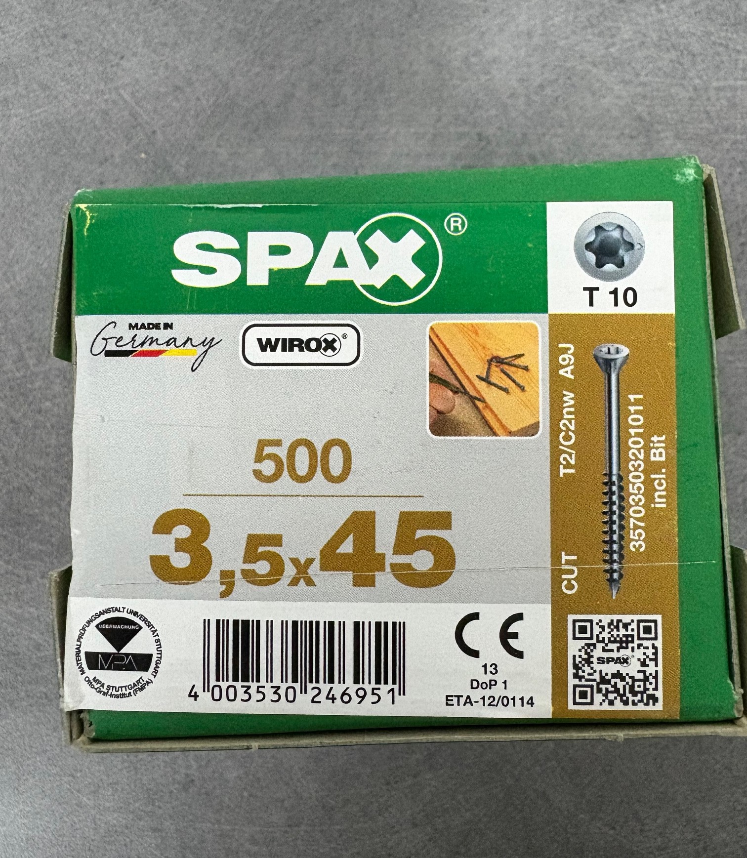 VIS AGGLO SPAX 3,5X45 POINTE CUT