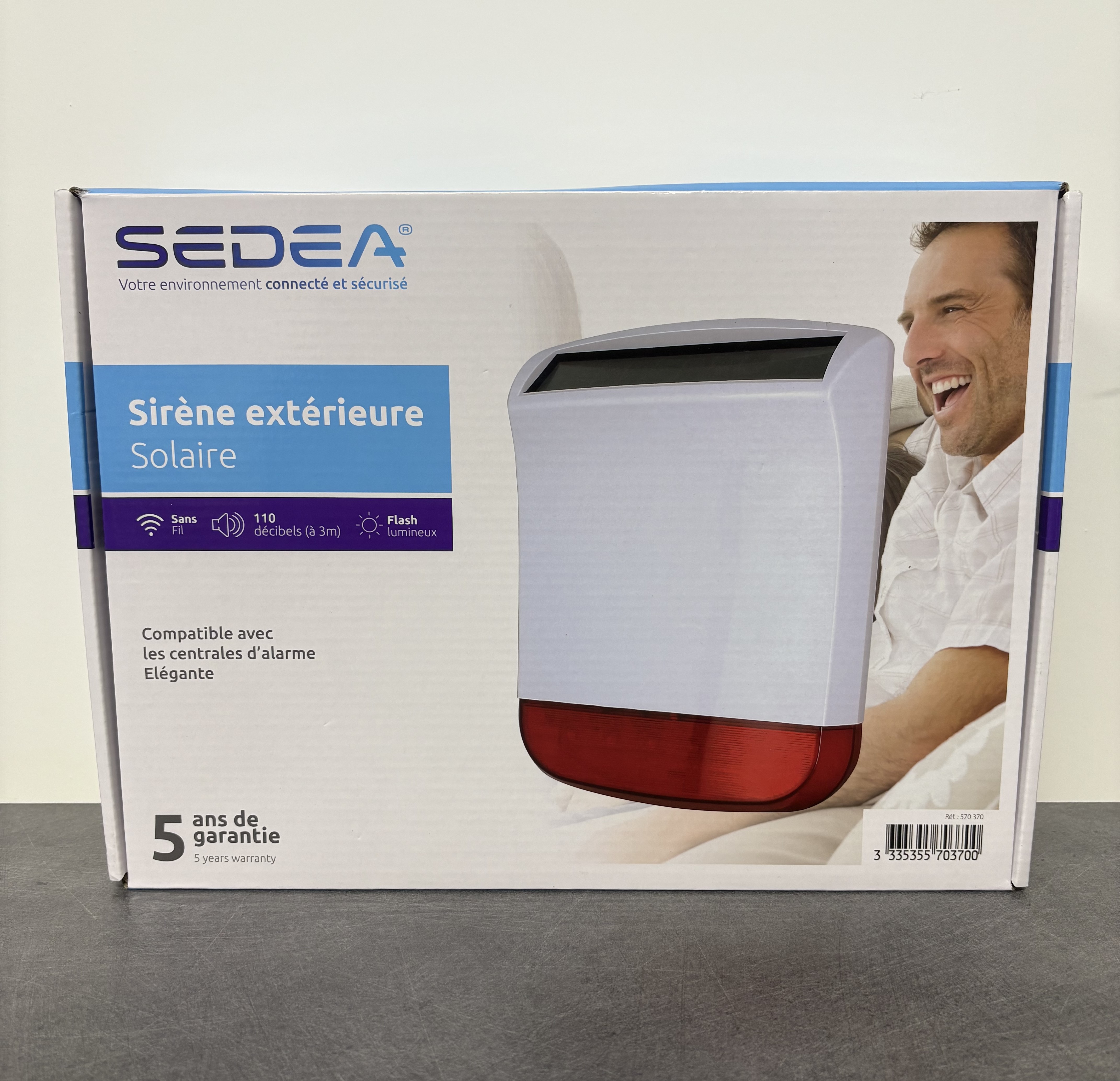 SIRENE ALARME EXTERIEUR SANS FIL SOLAIRE SEDEA ELEGANTE