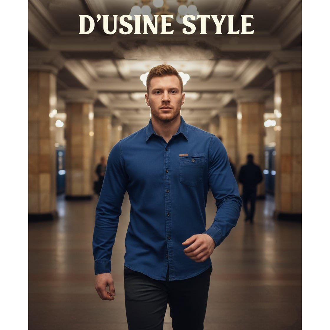 Camisa Denim para hombre manga larga (Pack 2 unidades)