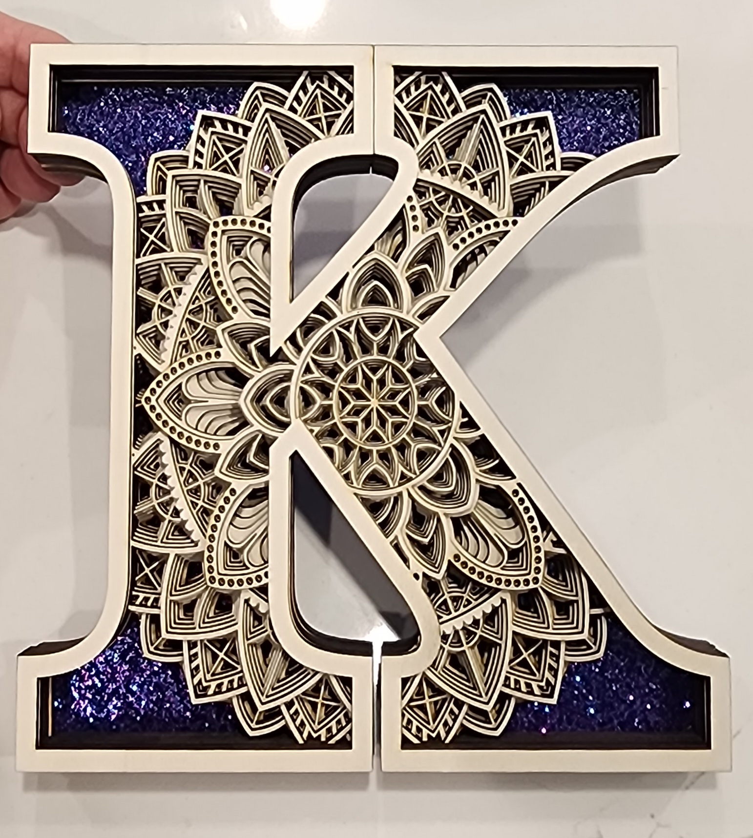Custom made Mandala wood art