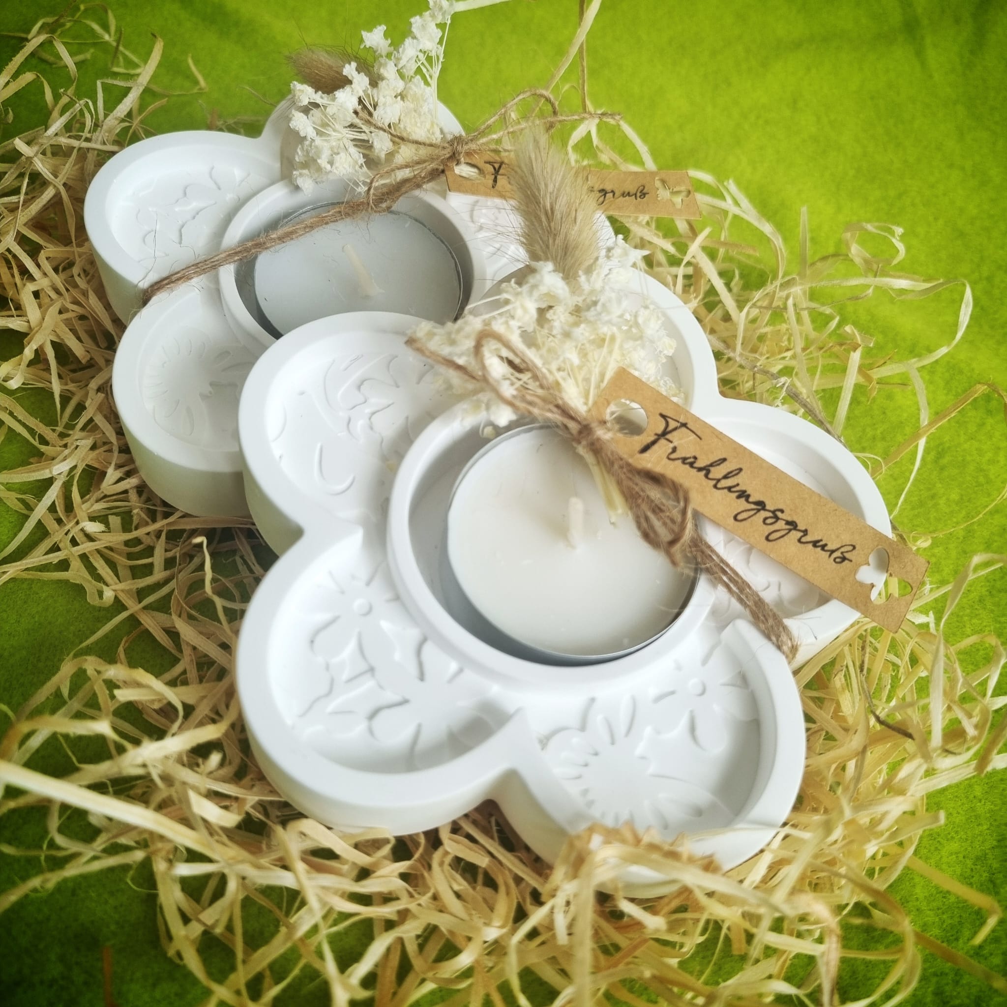 Teelichthalter "Frühlingsgruß"