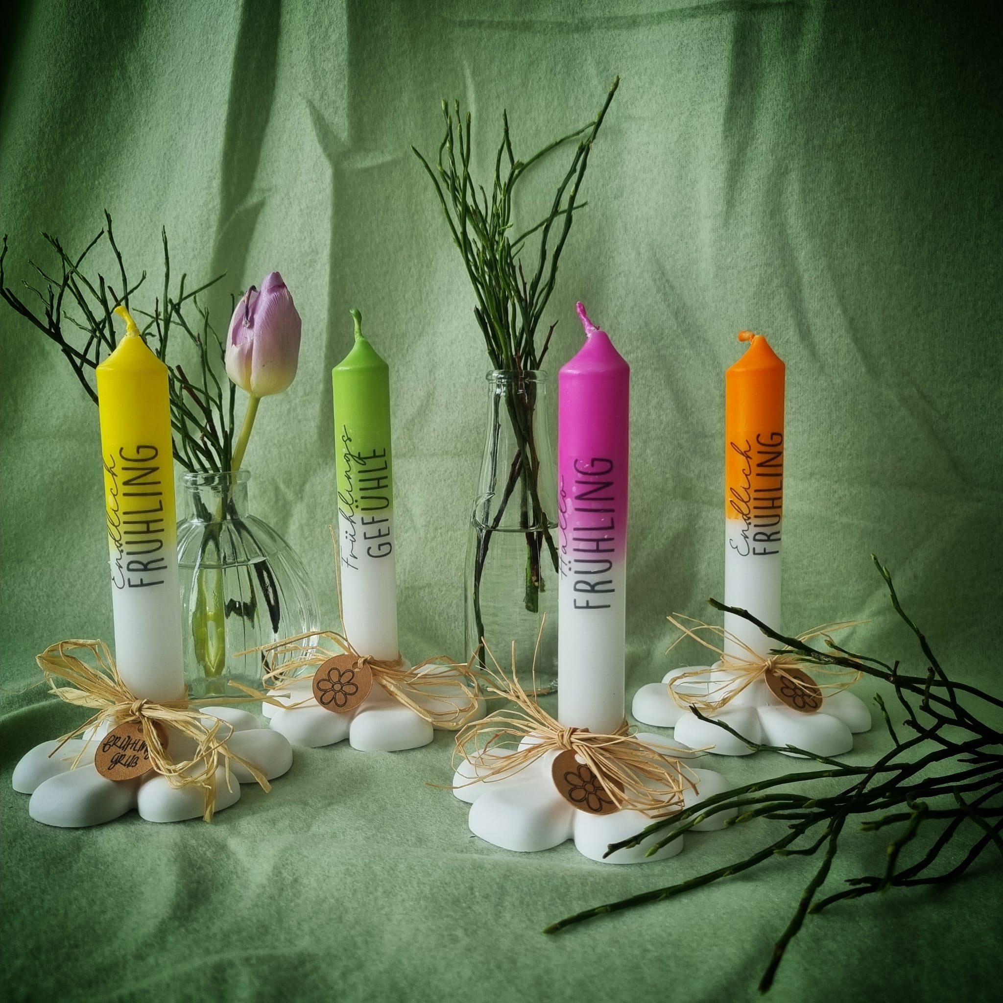 Stabkerzenhalter "Frühlingsblühen"