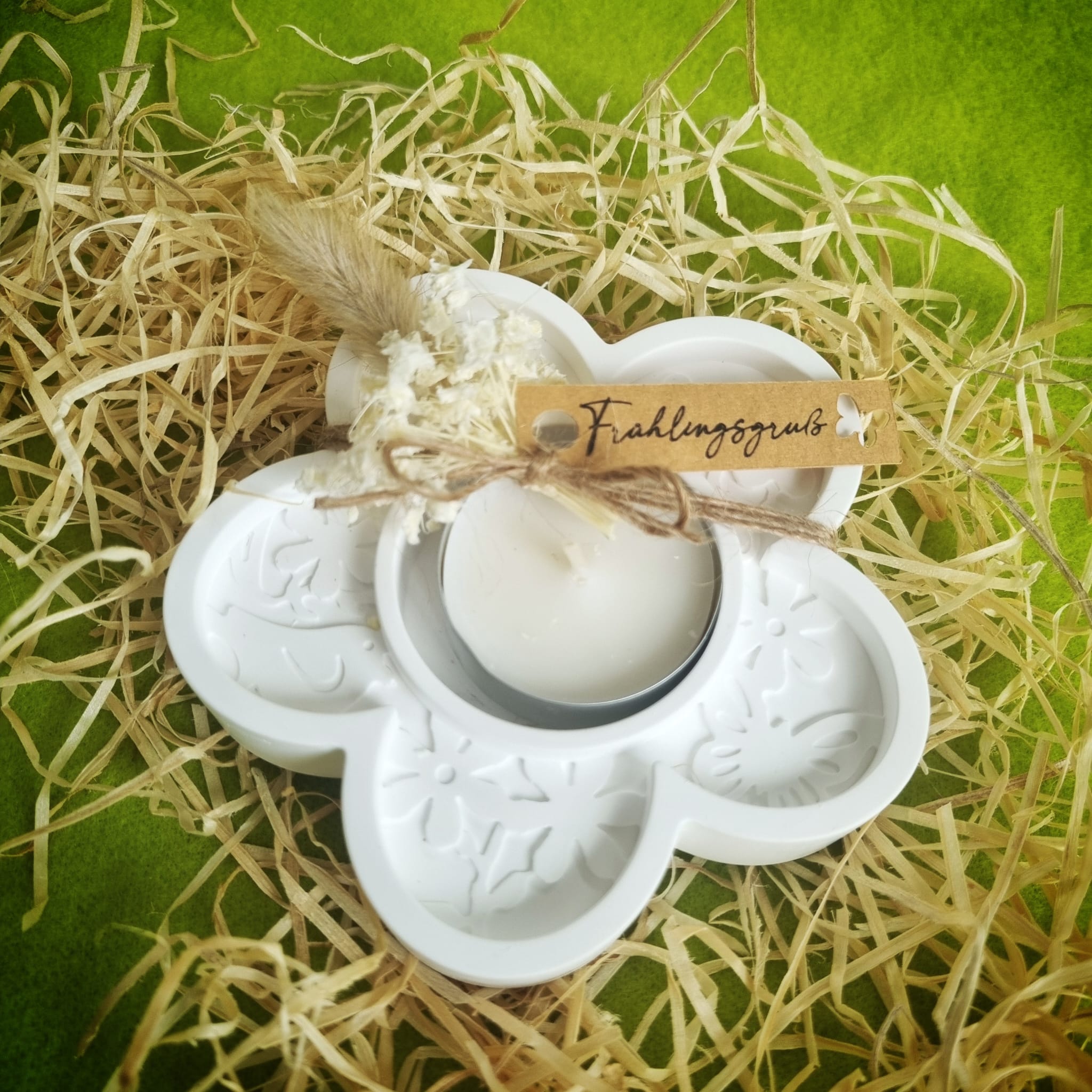 Teelichthalter "Frühlingsgruß"