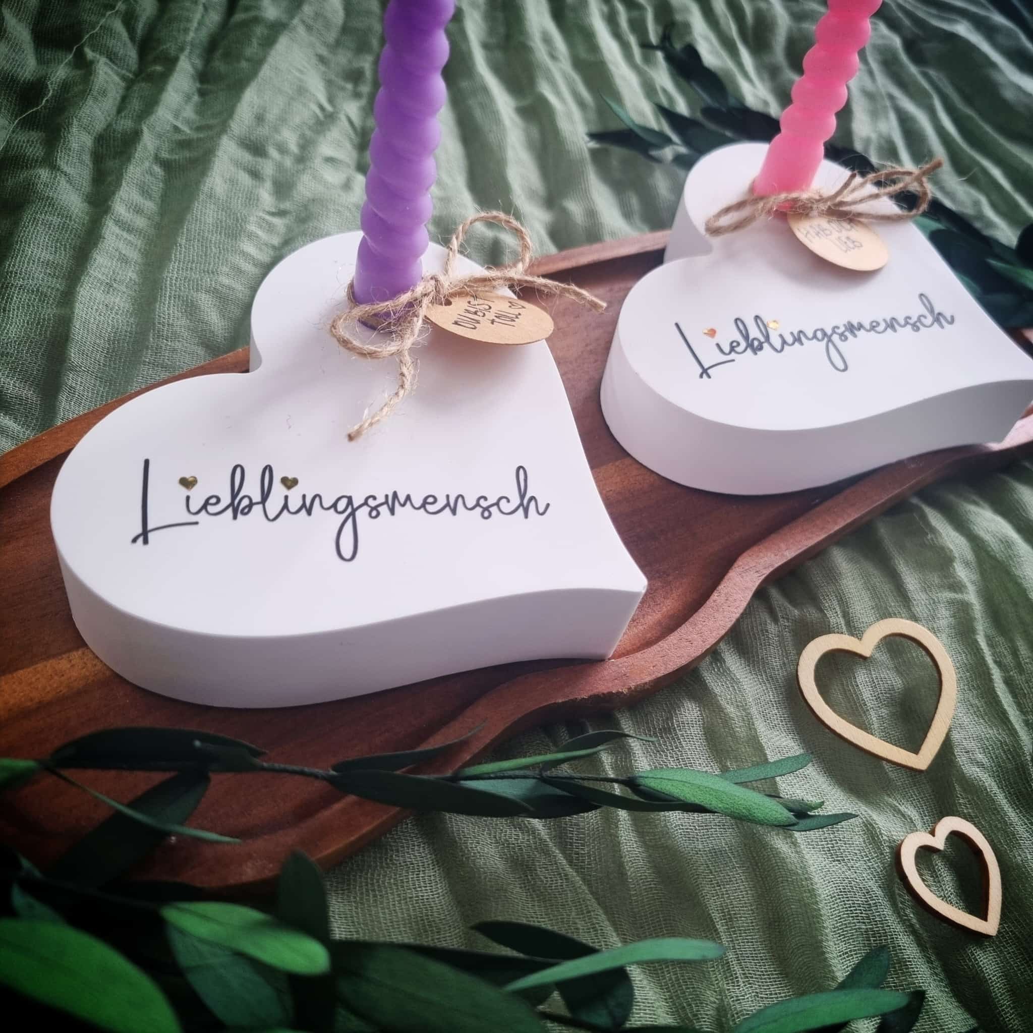 Baumkerzenhalter Herz "Lieblingsmensch"