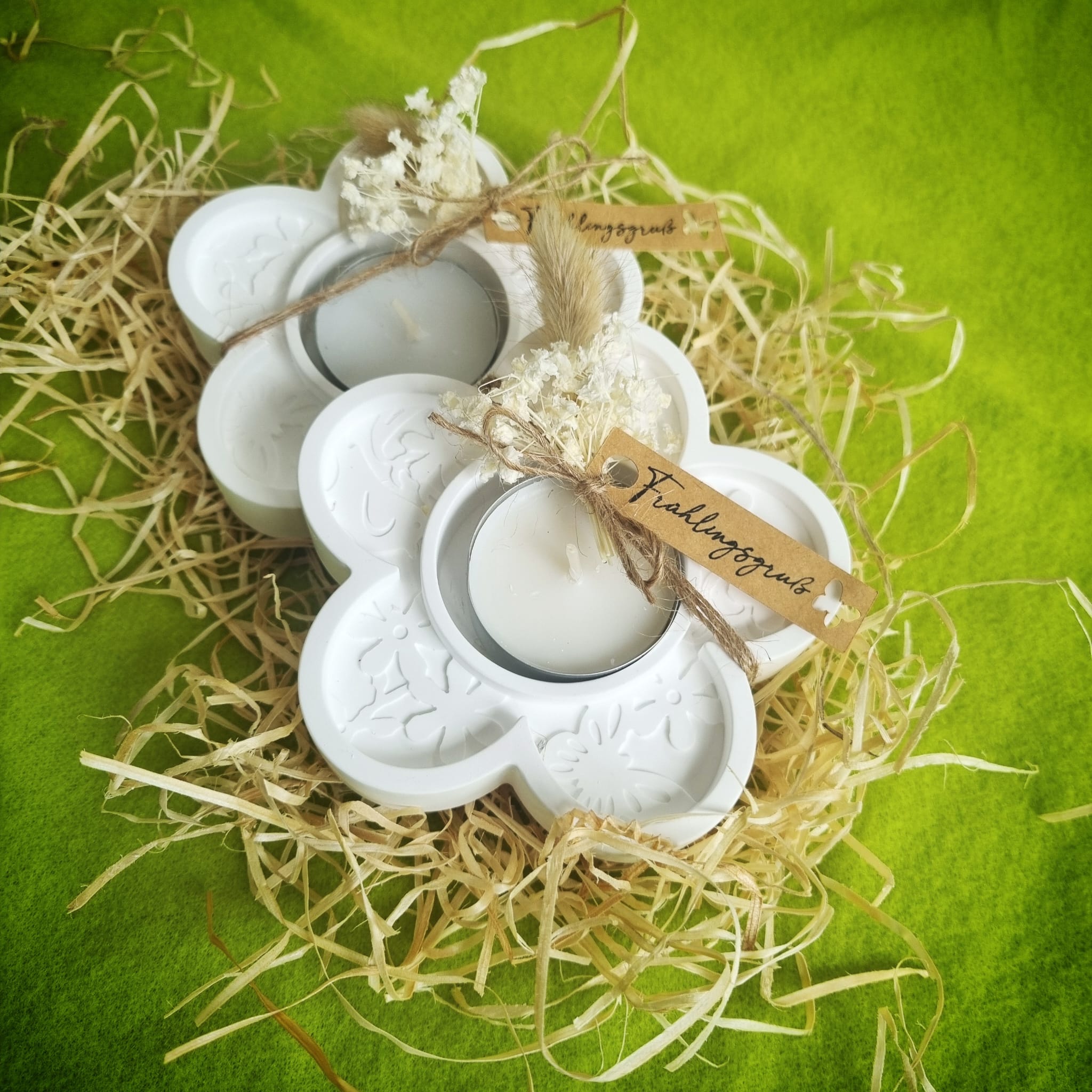 Teelichthalter "Frühlingsgruß"