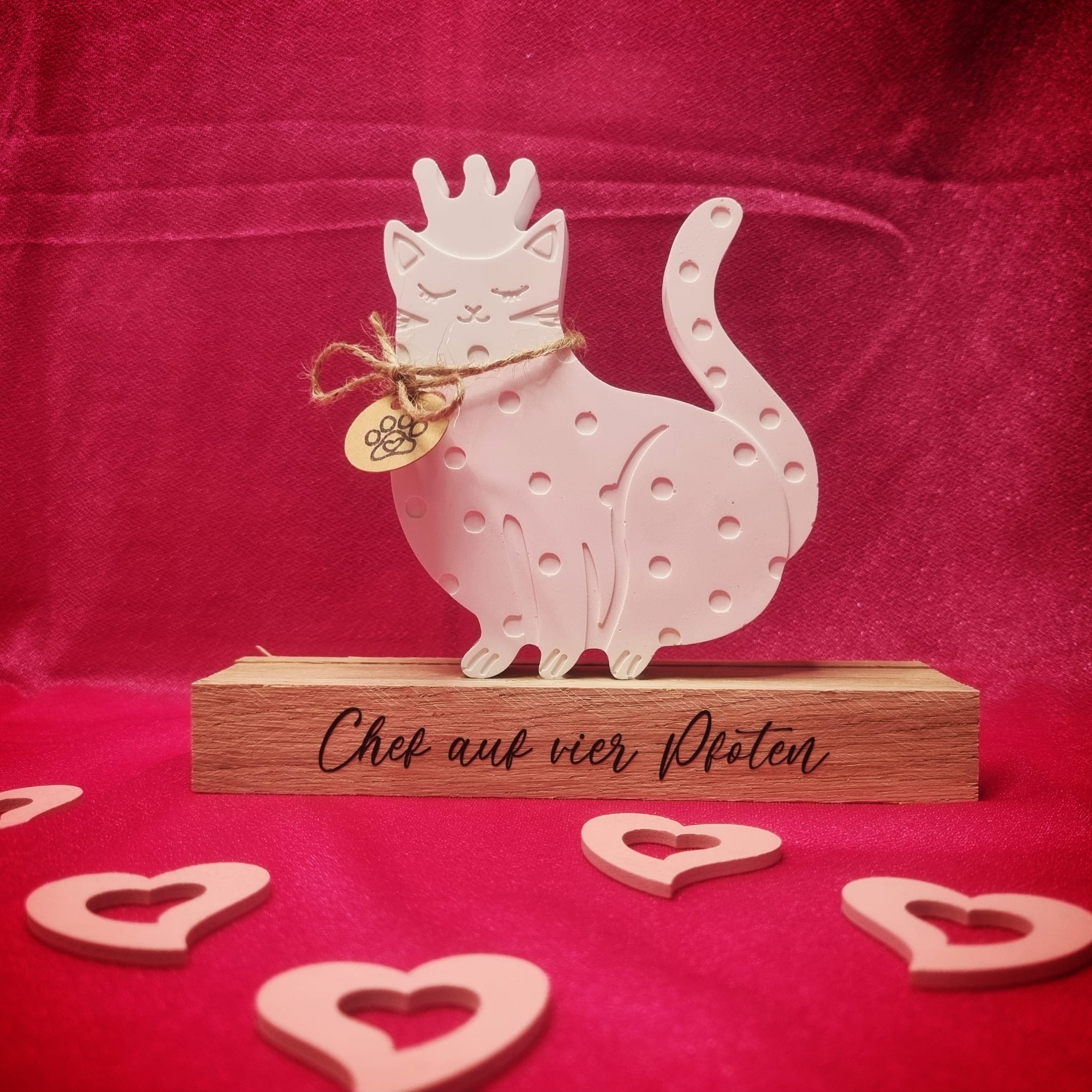 Aufsteller "Die Katze ist der Boss"