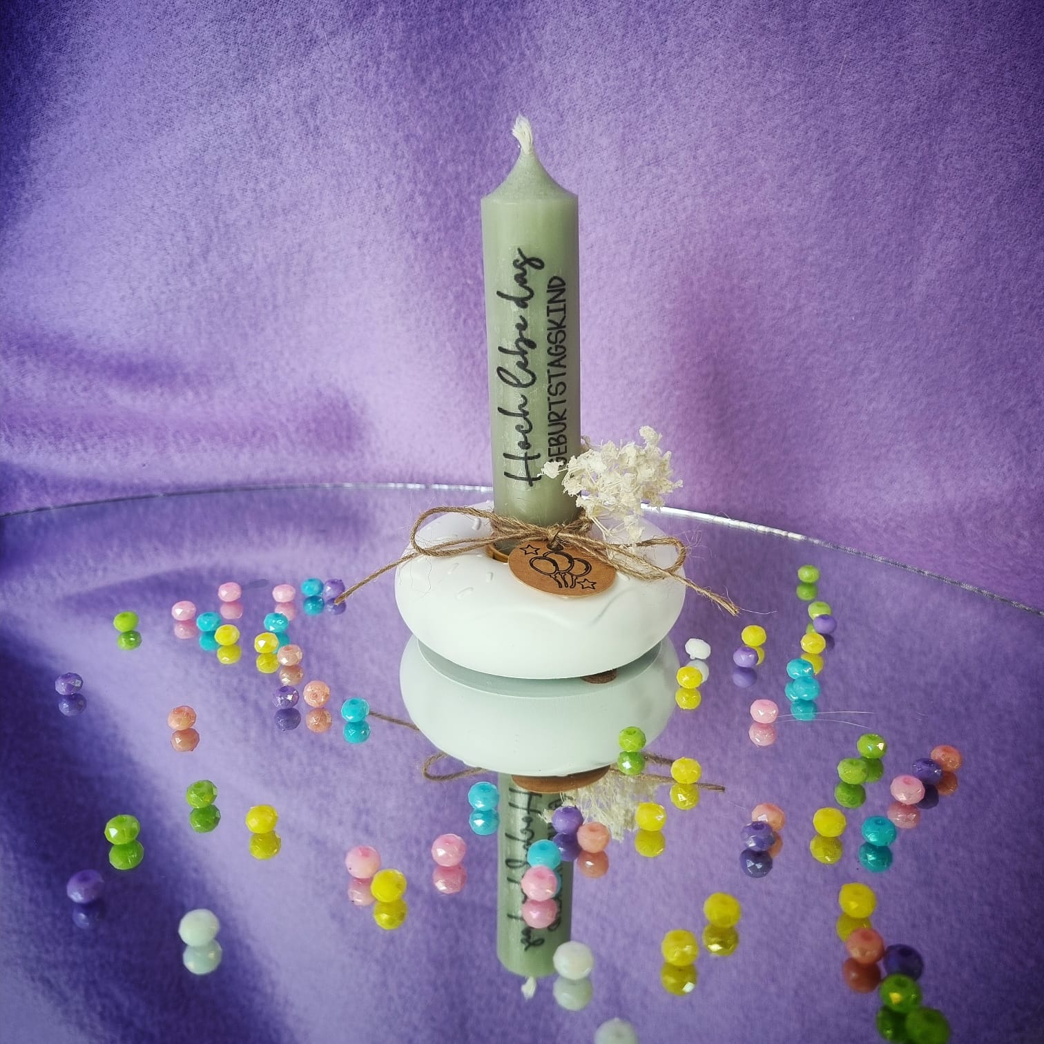 Stabkerzenhalter "Birthday Donut"