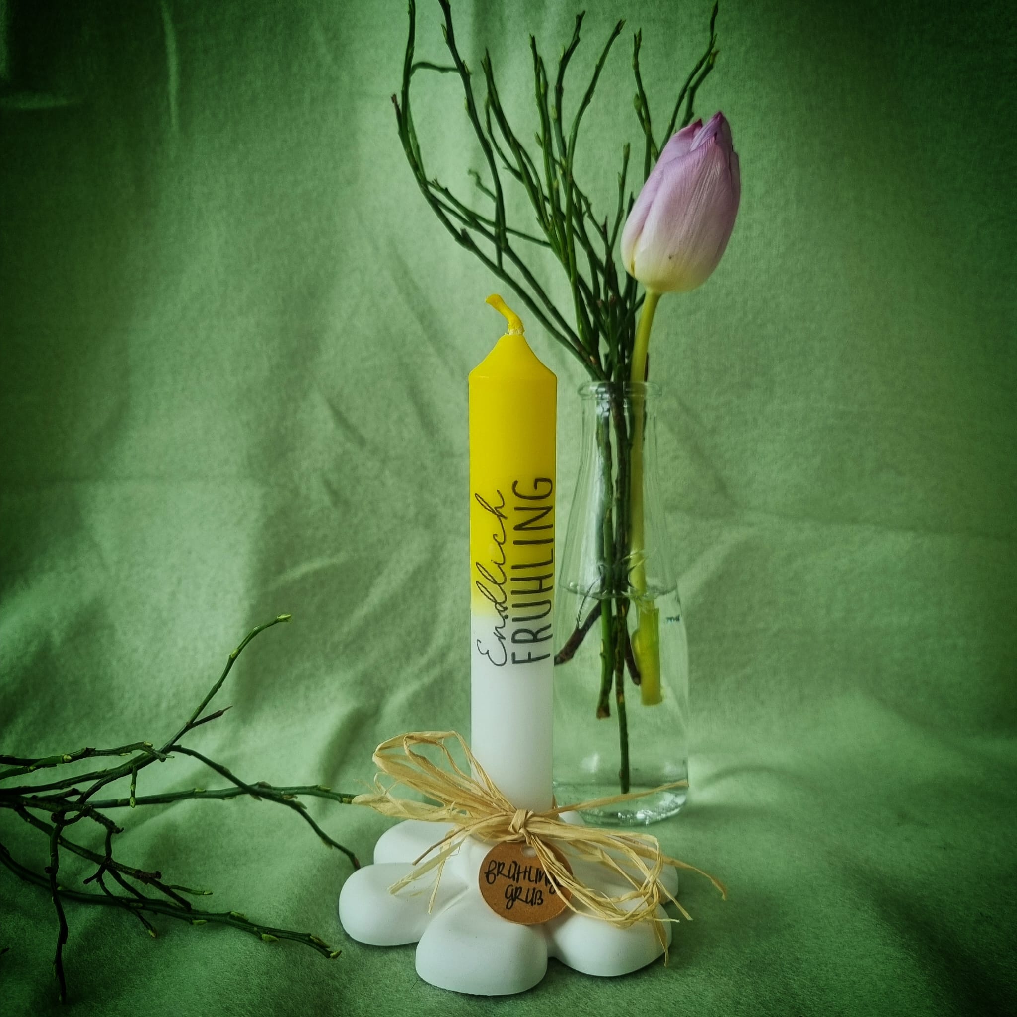 Stabkerzenhalter "Frühlingsblühen"