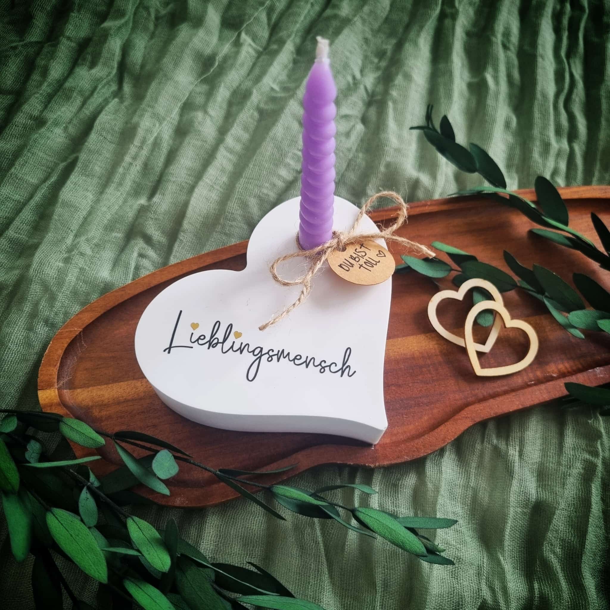 Baumkerzenhalter Herz "Lieblingsmensch"