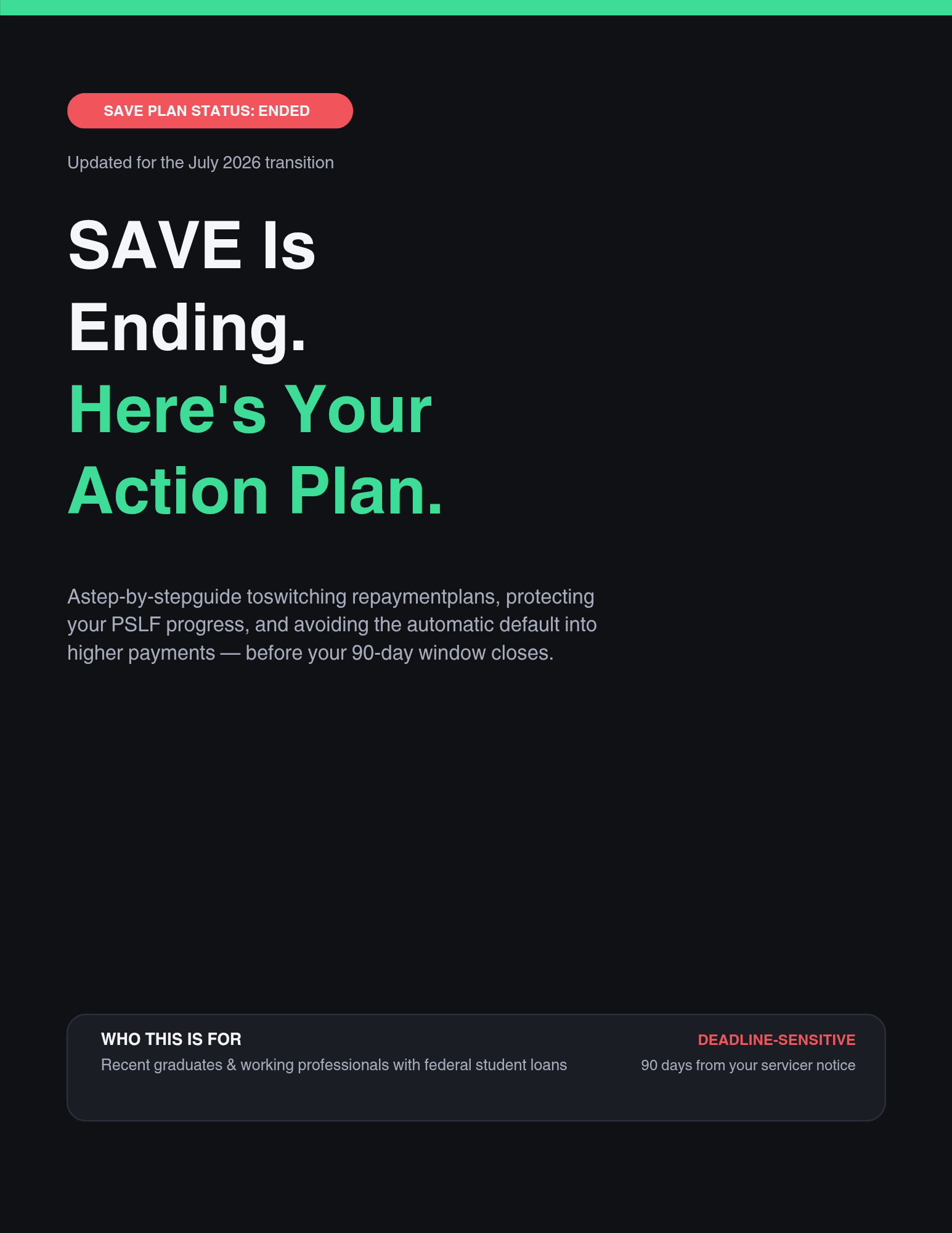 PDF Guide: The SAVE Plan Has Ended. Don’t Let Your Monthly  Payments Skyrocket.