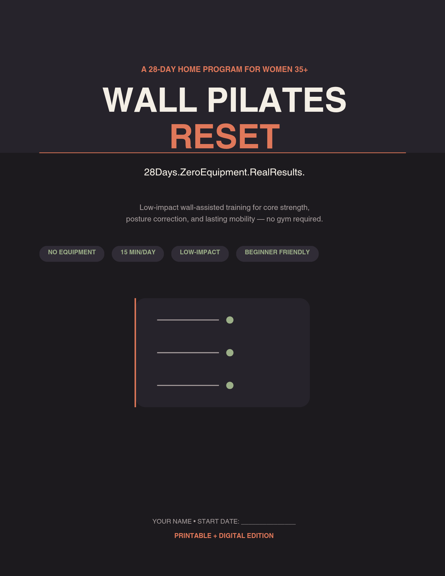 PDF Guide: The Wall Pilates Reset 
