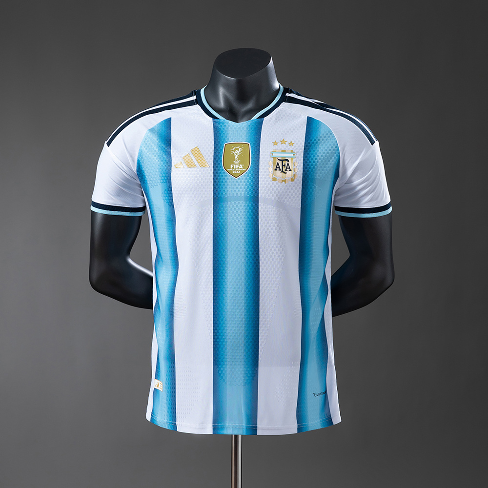 Camiseta Oficial Mundial Selección Argentina -Player y Aficionado Manga Larga