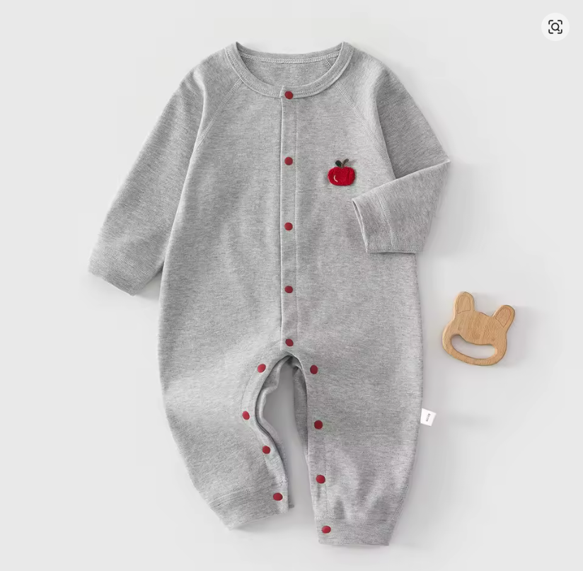 Grey Baby Romper