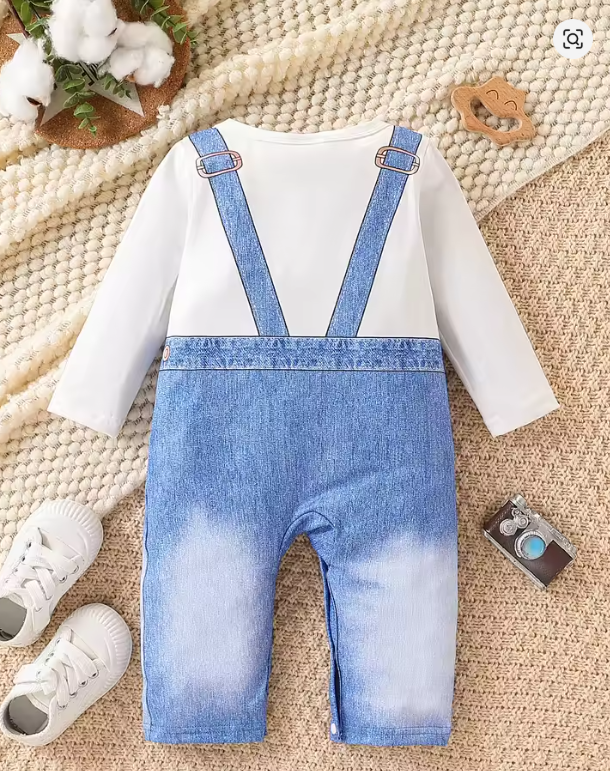 Baby Denim Overall Romper