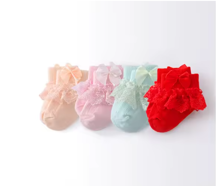 Baby Lace Bow Socks Set