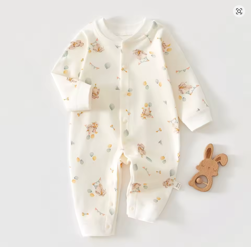 Baby Animal Print Pajama Onesie