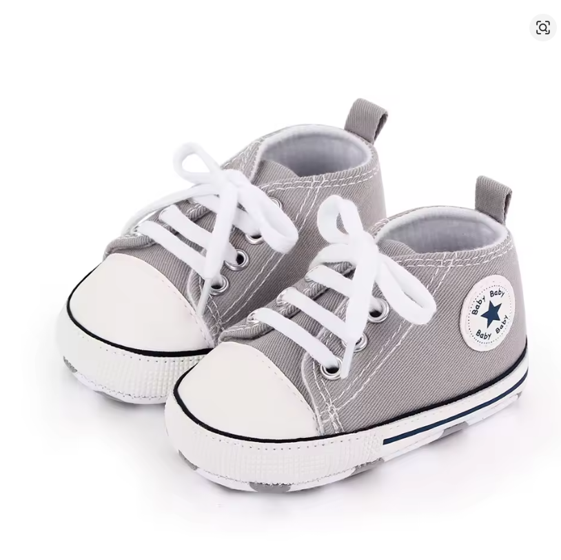 Gray Baby Canvas Sneakers
