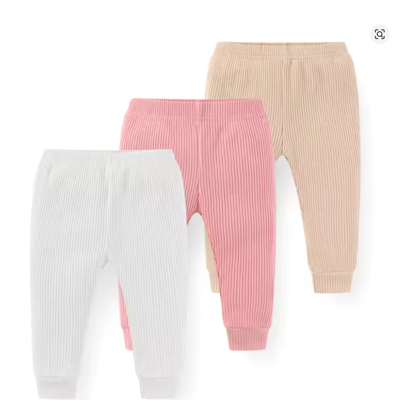 3-Pack Baby Ribbed Pants