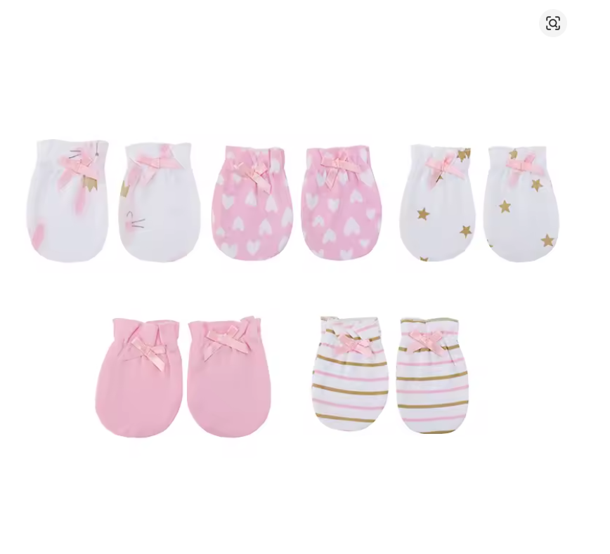 Baby Girls' Scratch Mittens Set