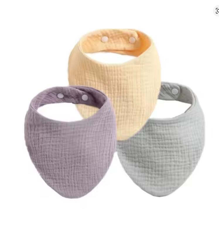 Cotton Baby Bandana Bibs (3-Pack)