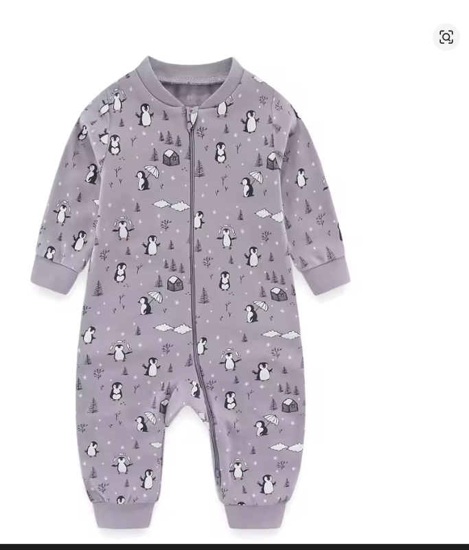 Penguin Print Baby Onesie