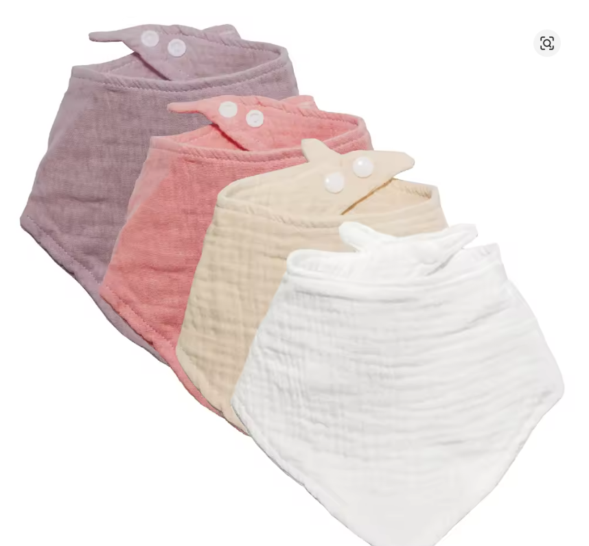 Muslin Baby Bandana Bibs (Set of 4)