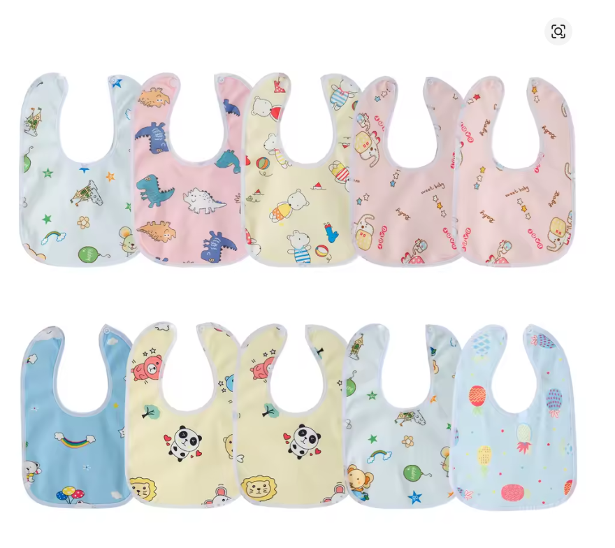 Cute Baby Bibs Set (10-Pack)
