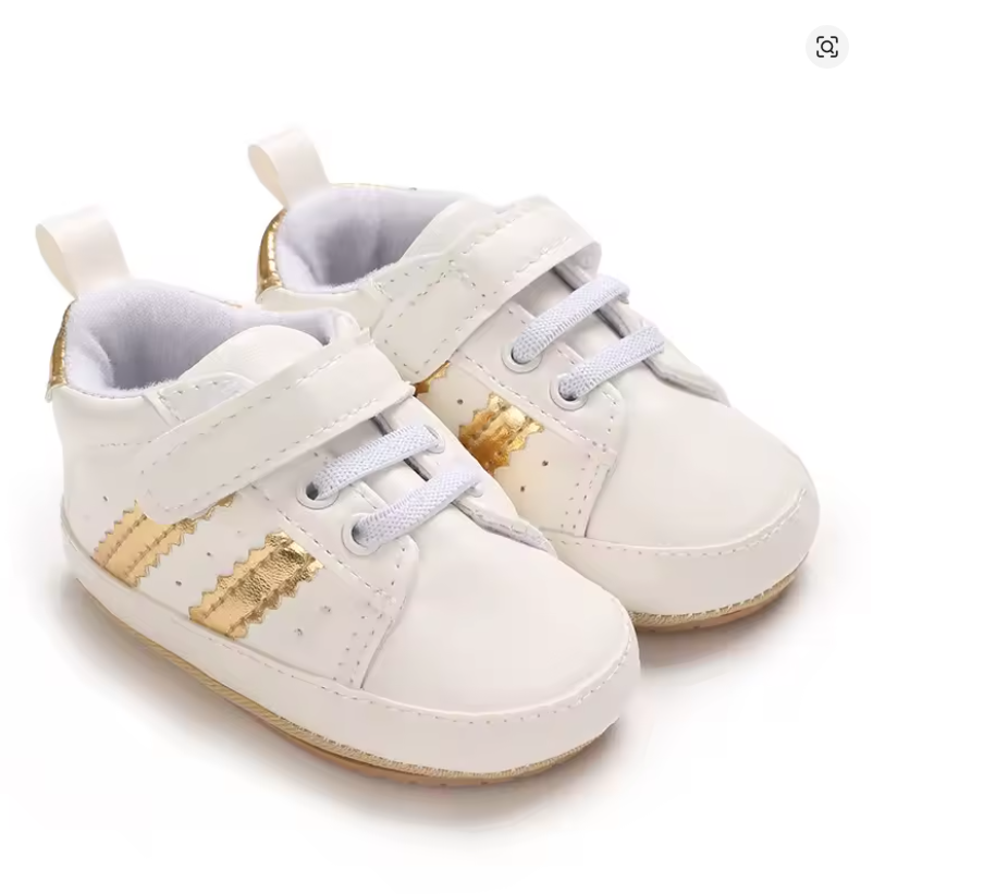 Baby Gold Accent Sneakers