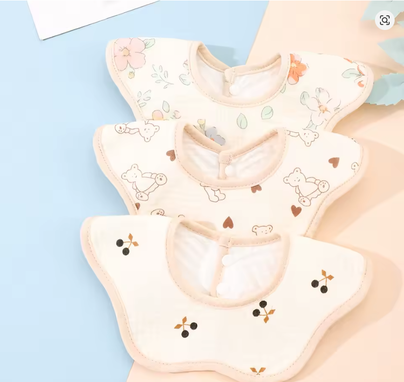 Soft Cotton Baby Bib Set