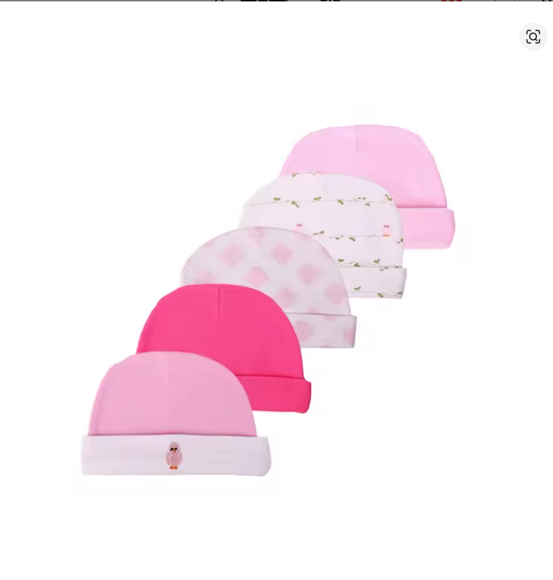 Baby Pink Beanie Hat Set