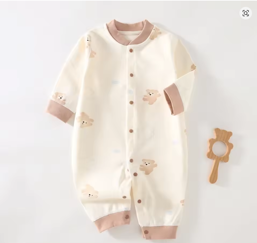 Bear Print Baby Romper