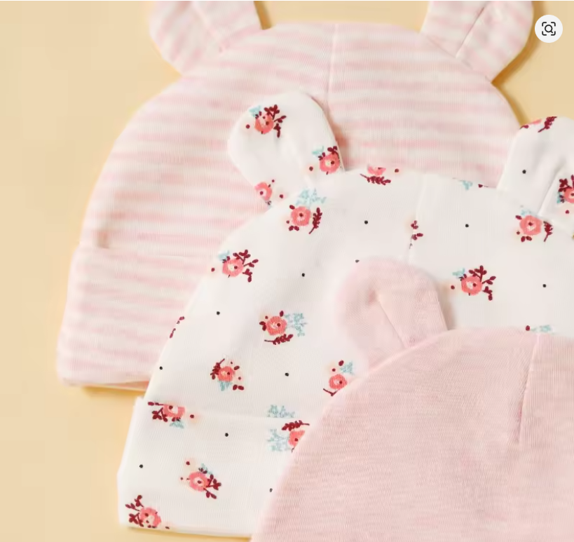 Baby Bear Ear Hats Set
