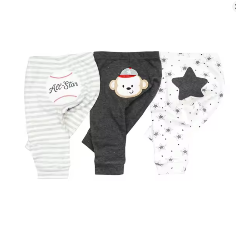 Baby Printed Pants 3-Pack