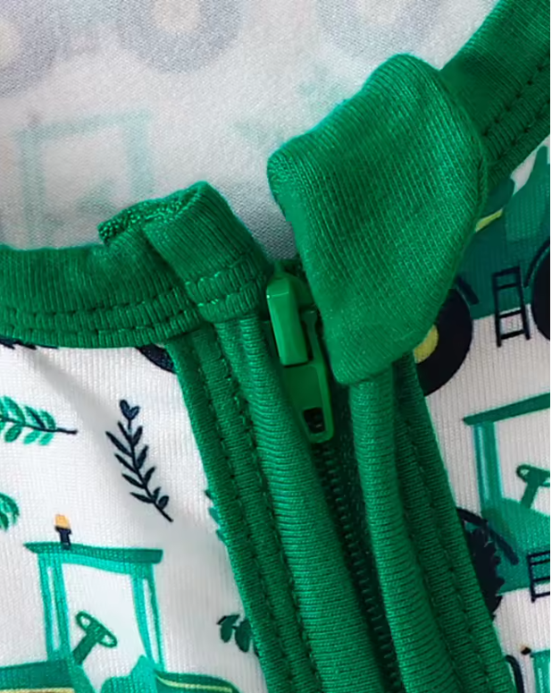 Tractor Print Baby Romper