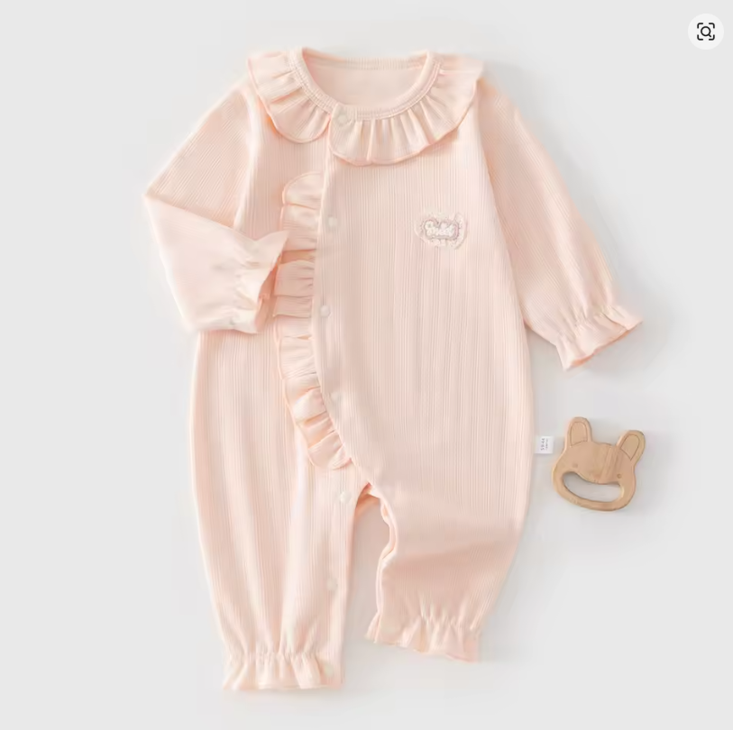 Pastel Ruffle Baby Romper