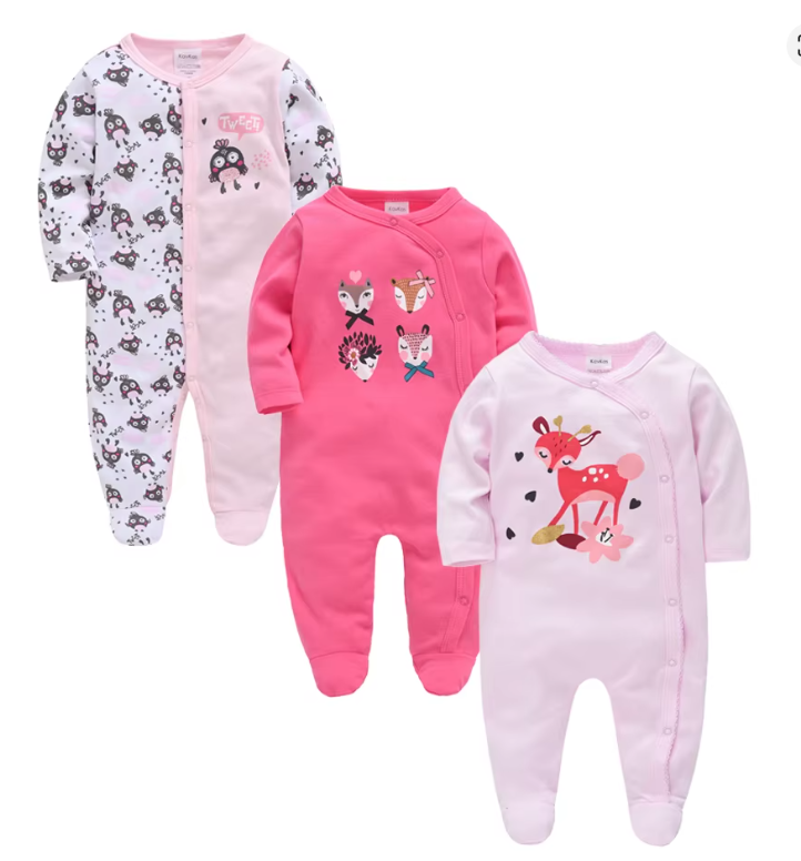 Baby Animal Print Sleepsuit Set