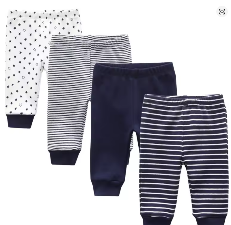 Baby Cotton Pants 4-Pack