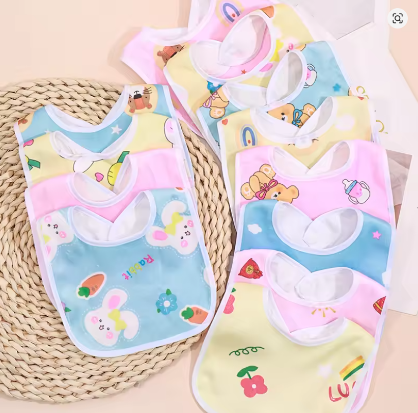 Cute Cartoon Baby Bib Set