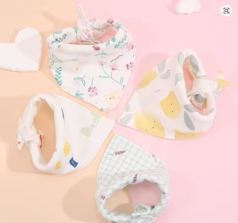 Baby Cotton Bandana Bibs Set