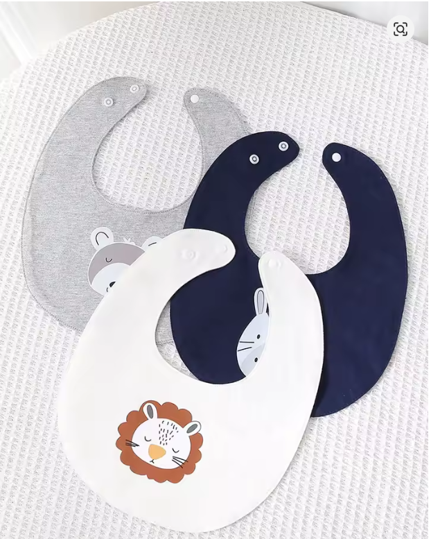 Animal Print Baby Bibs Set