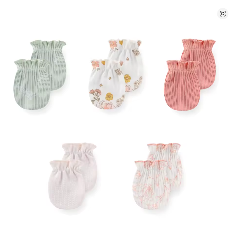 Baby Cotton Mittens Set