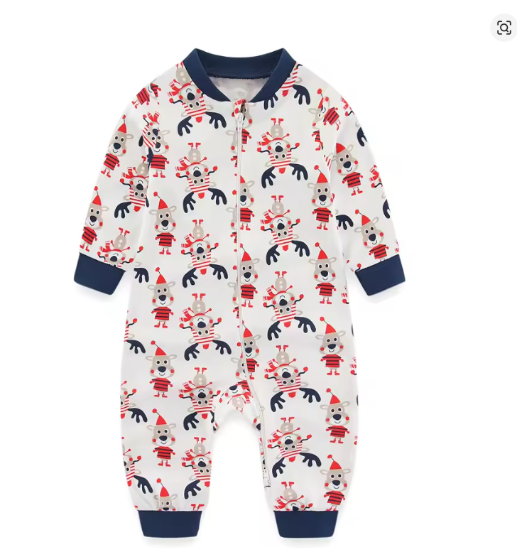 Festive Reindeer Baby Romper