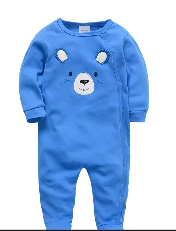 Bear Print Baby Romper