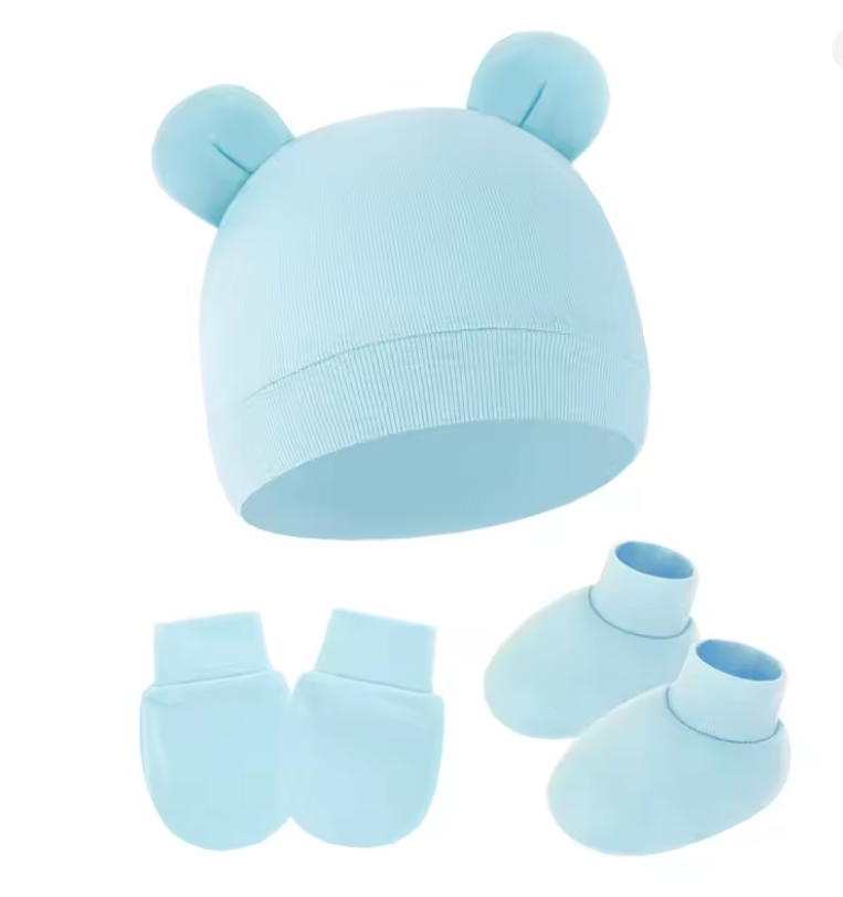 Baby Hat, Mittens & Booties Set