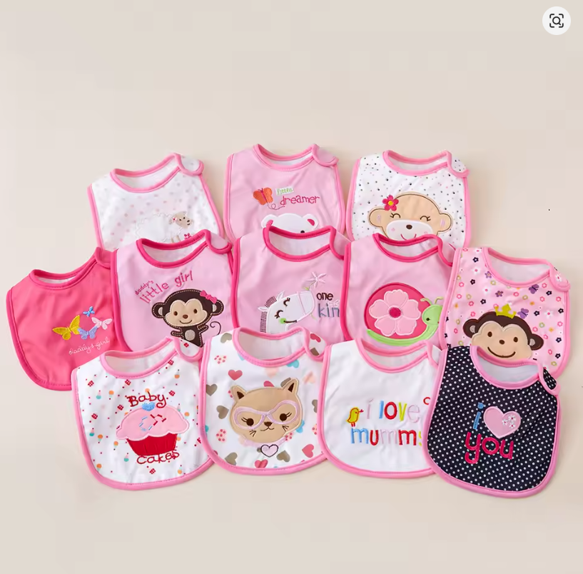 Baby Girl Bibs Set