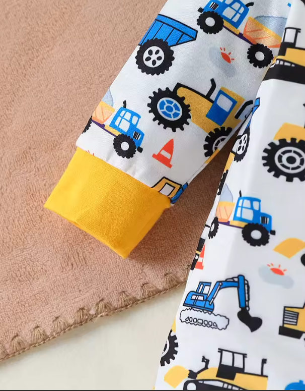 Construction Print Baby Romper