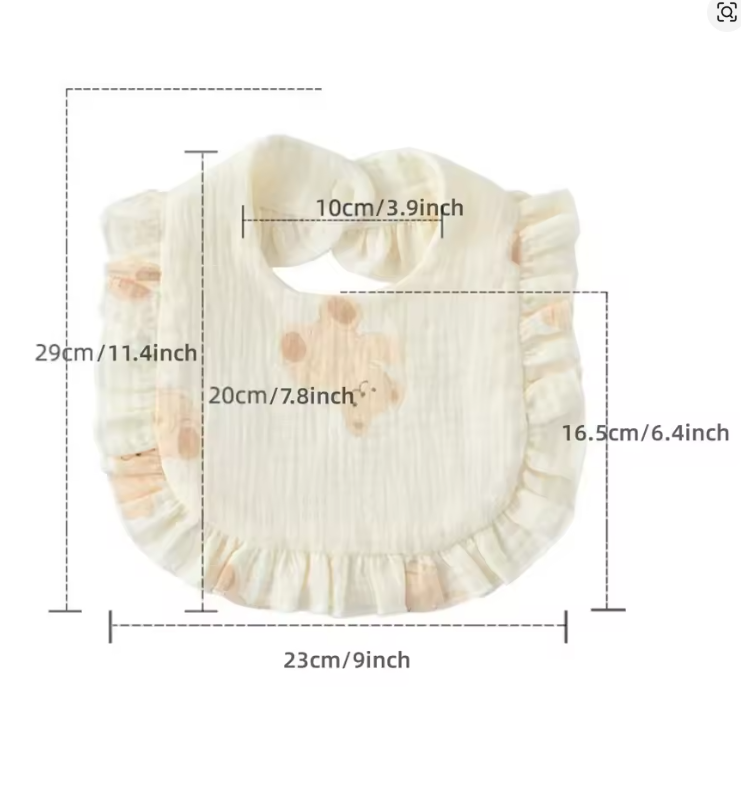Ruffled Baby Bib