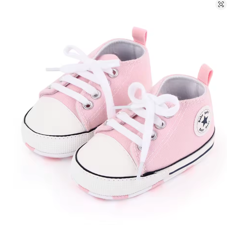 Baby Pink Canvas Sneakers