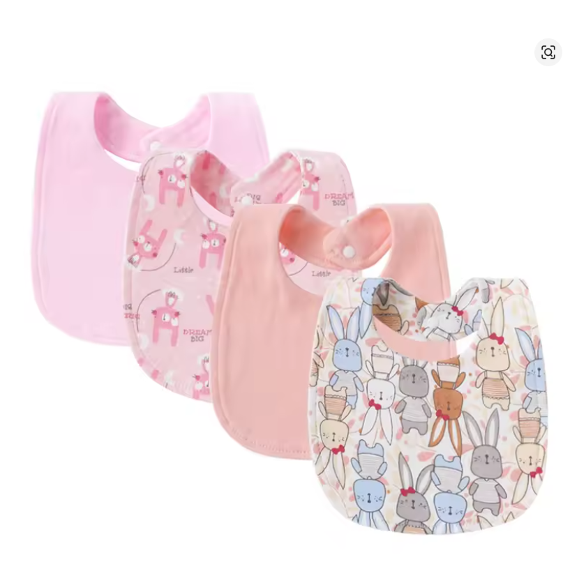 Baby Cotton Bibs Set (4-Pack)