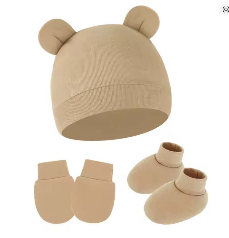 Baby Hat, Mittens & Booties Set